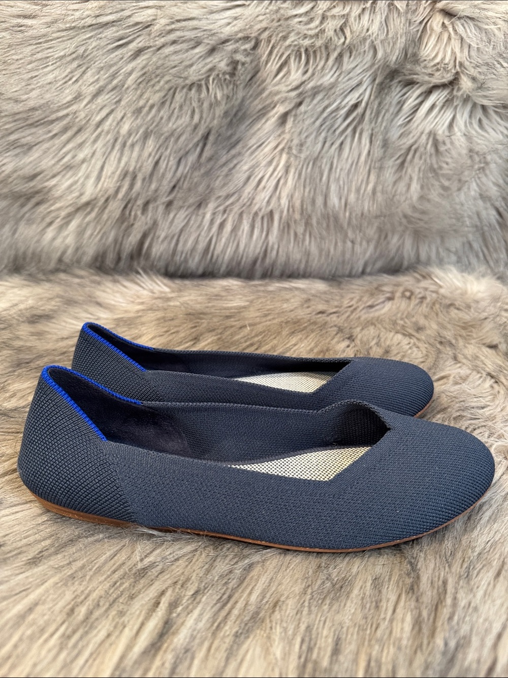Rothy’s Classic Navy Knit Women’s Ballet Flats Size 7.5
